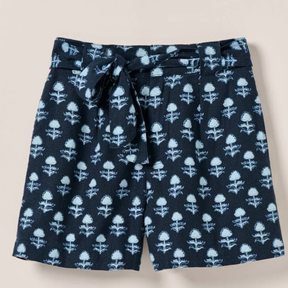 johnnie-o Katherine Belted Linen BLend Shorts NWT Size 0